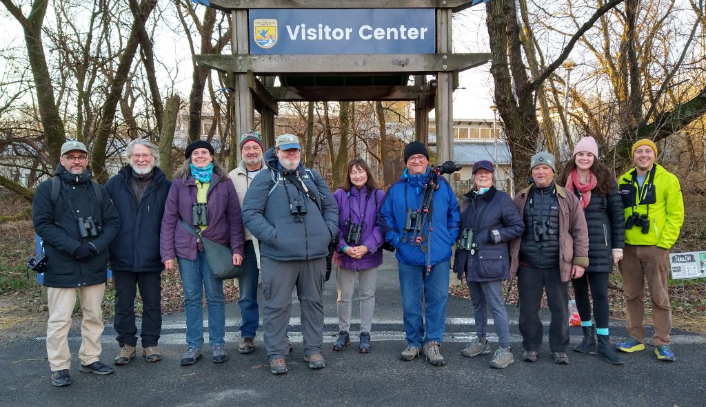Glenolden CBC'ers at John Heinz National Wildlife Refuge, by Debbie Beer
